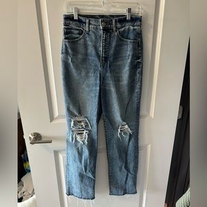 Express modern straight super high rise jeans